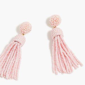 J Crew Factory - Beaded tassel drop earrings (Pink Color)